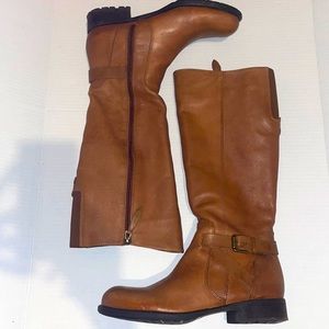 Franco Sarto Cognac Knee Boots size 9